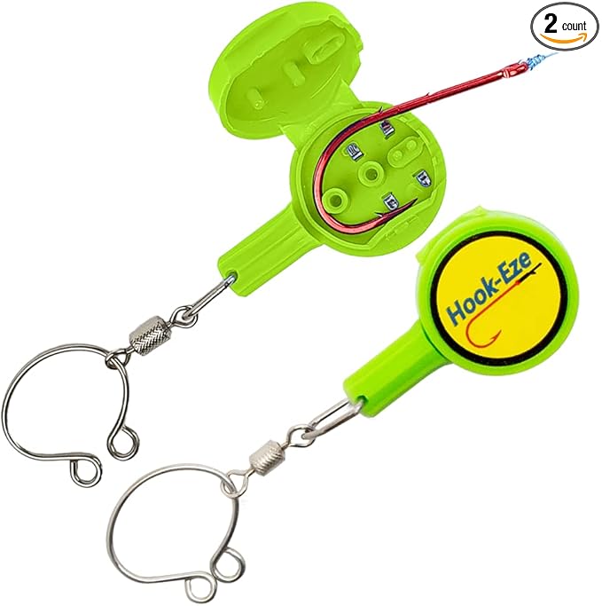 HOOK-EZE Fishing Knot Tying Tool | Protect from Fish Hooks | Tie Fishing Knots Easily | Cool Gadgets for Fishermen | Ice Fly Fishing | Fishing Accessories for Beginner Anglers | Nail Knot Tool