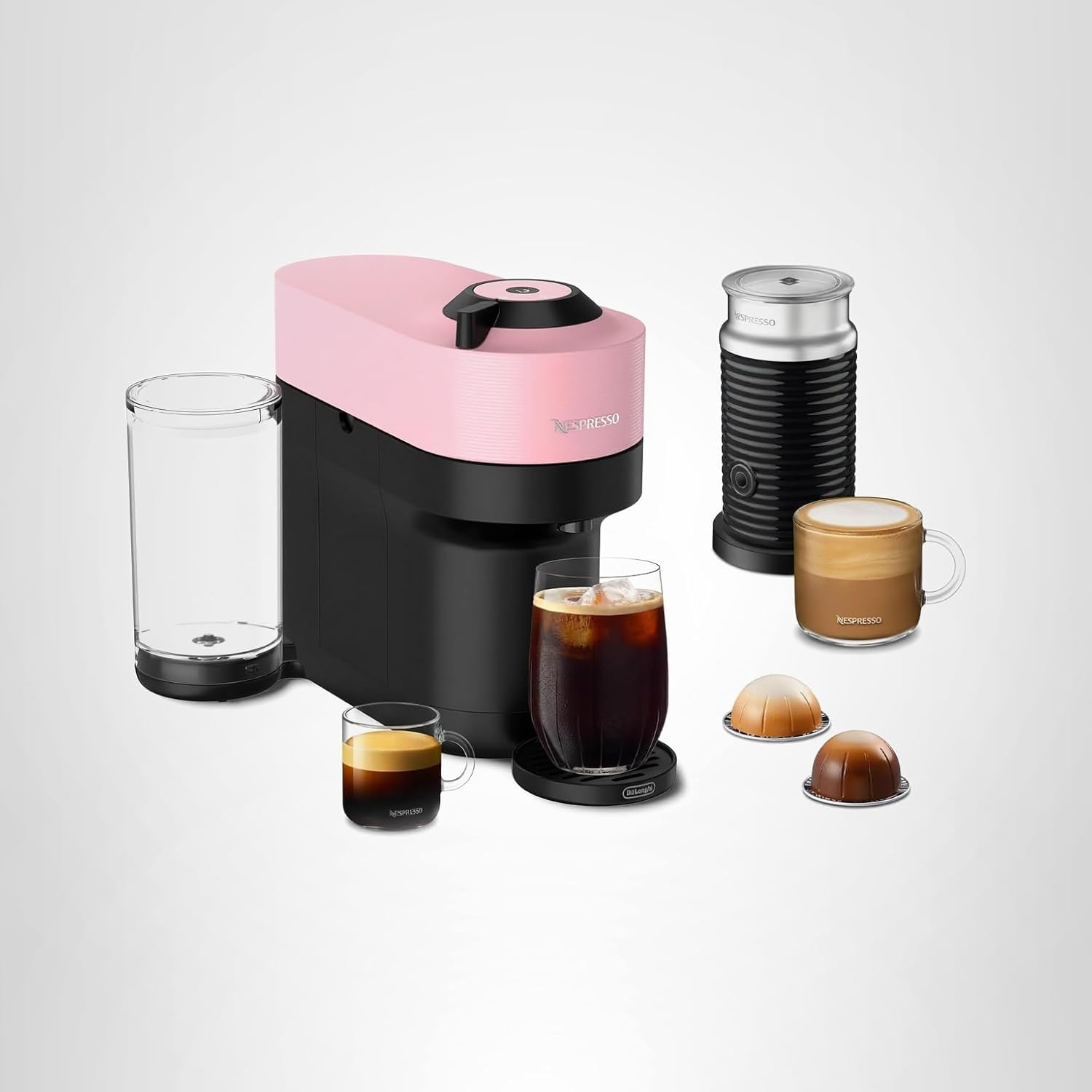 Nespresso Vertuo Pop  Coffee and Espresso Maker by De'Longhi, Candy Pink: Nespresso Machine with Pods, Automatic Shut-Off
