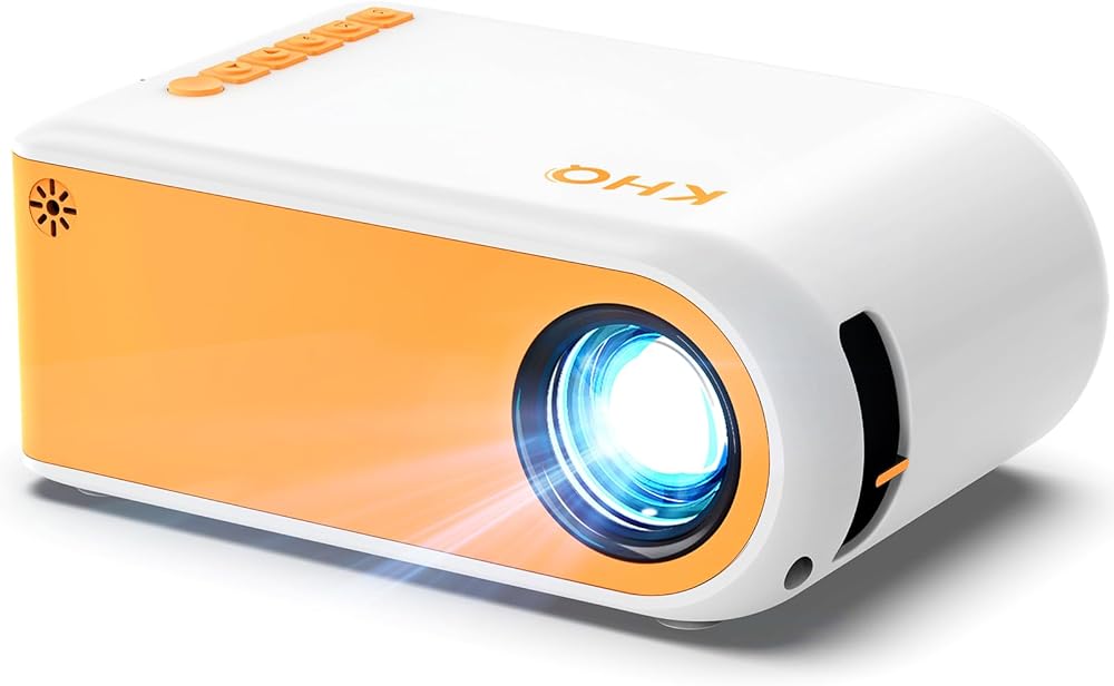 Mini Projector, Upgraded Portable Projectors Support 1080P 170 Mini HD Movie Projector, Outdoor Projectors with Stylish Streamlined Design, Compatible with Phone/Tablet/Laptop/TV Stick/PS4 Etc