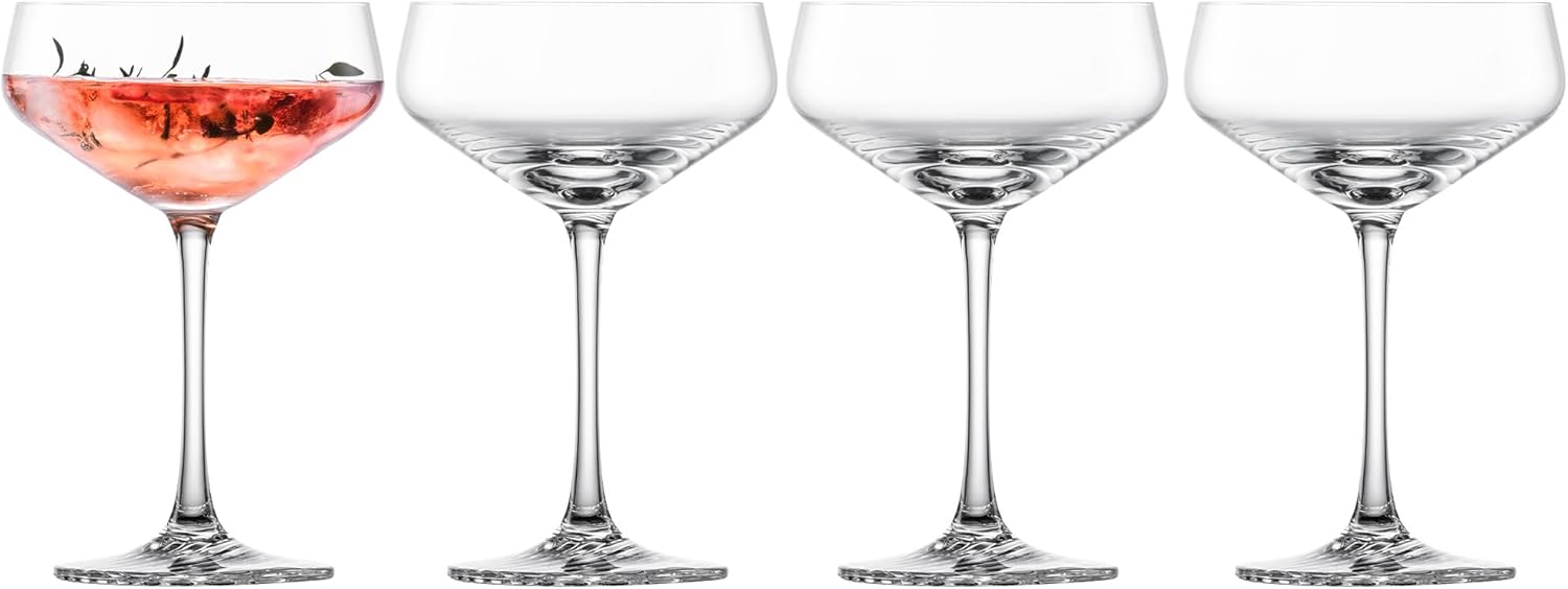 ZWIESEL GLAS Echo Cocktail Glass Cocktail Coupe with Unique Pattern, Dishwasher-Safe Machine-Made Tritan Crystal Glasses, Made in Germany (9 Ounce)