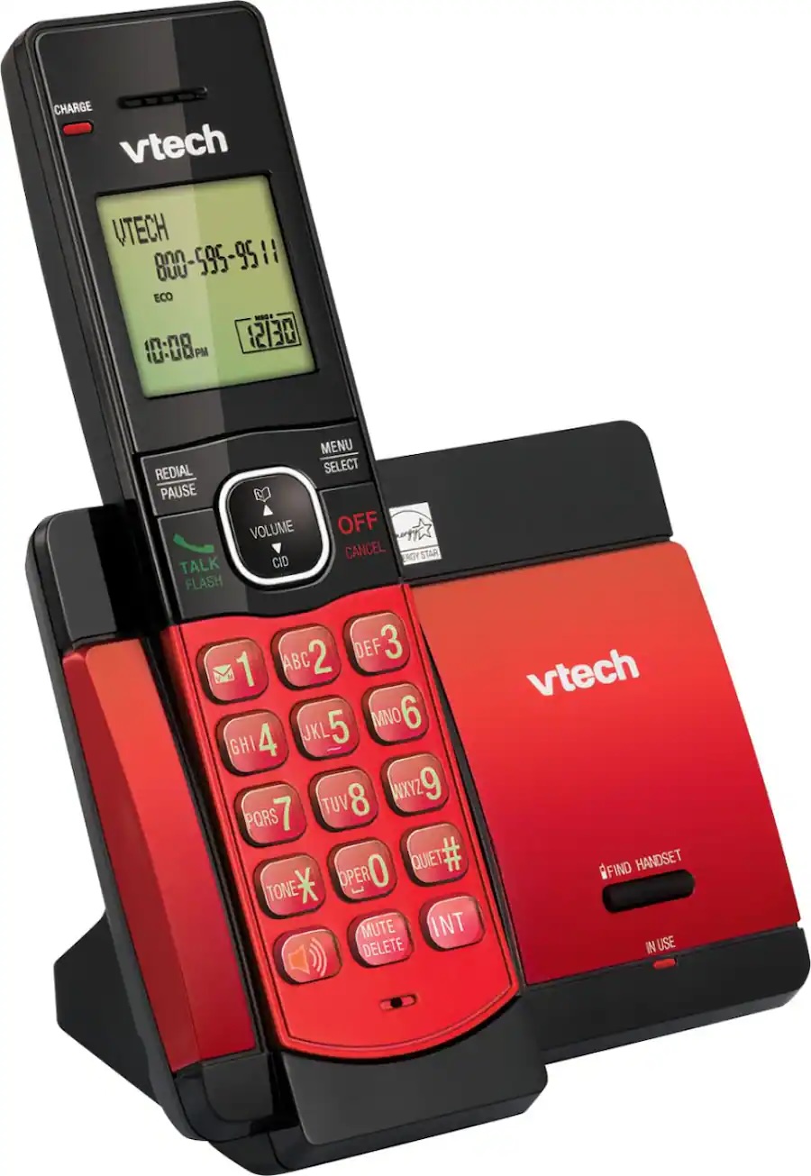 VTech CS5119 16 DECT 6.0 Cordless Phone System Red ...