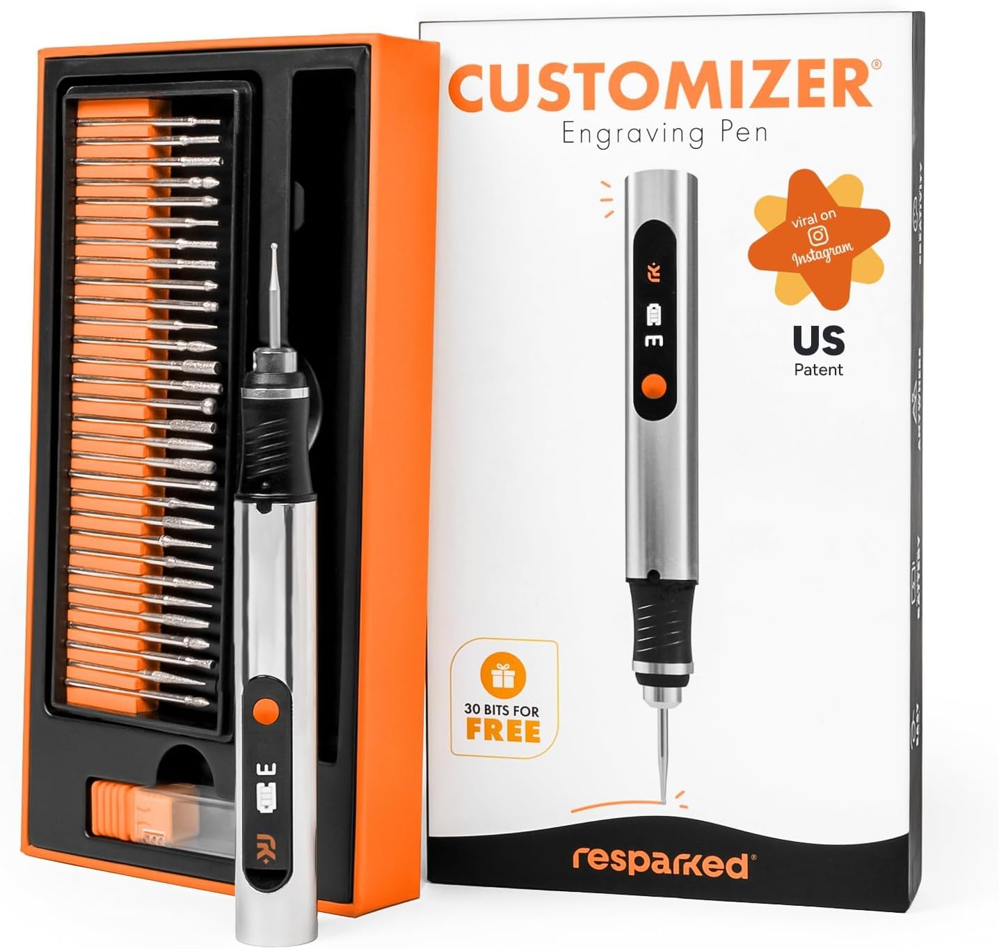 NEW - Resparked Customizer Engraving Pen - with 30 Bits
