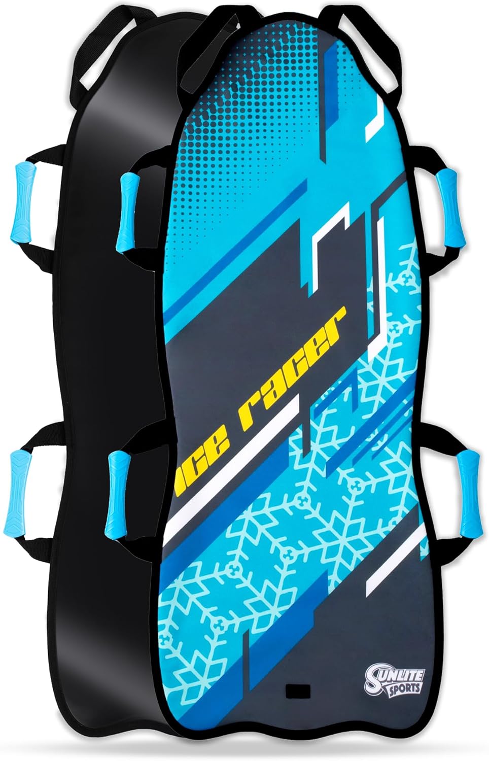 Sunlite Sports 45” Snow Sled – Foldable or Foam Style Toboggan for Kids & Adults, Reinforced Bottom, Durable Stitching & Ergonomic Handles – Lightweight & Portable Winter Sled