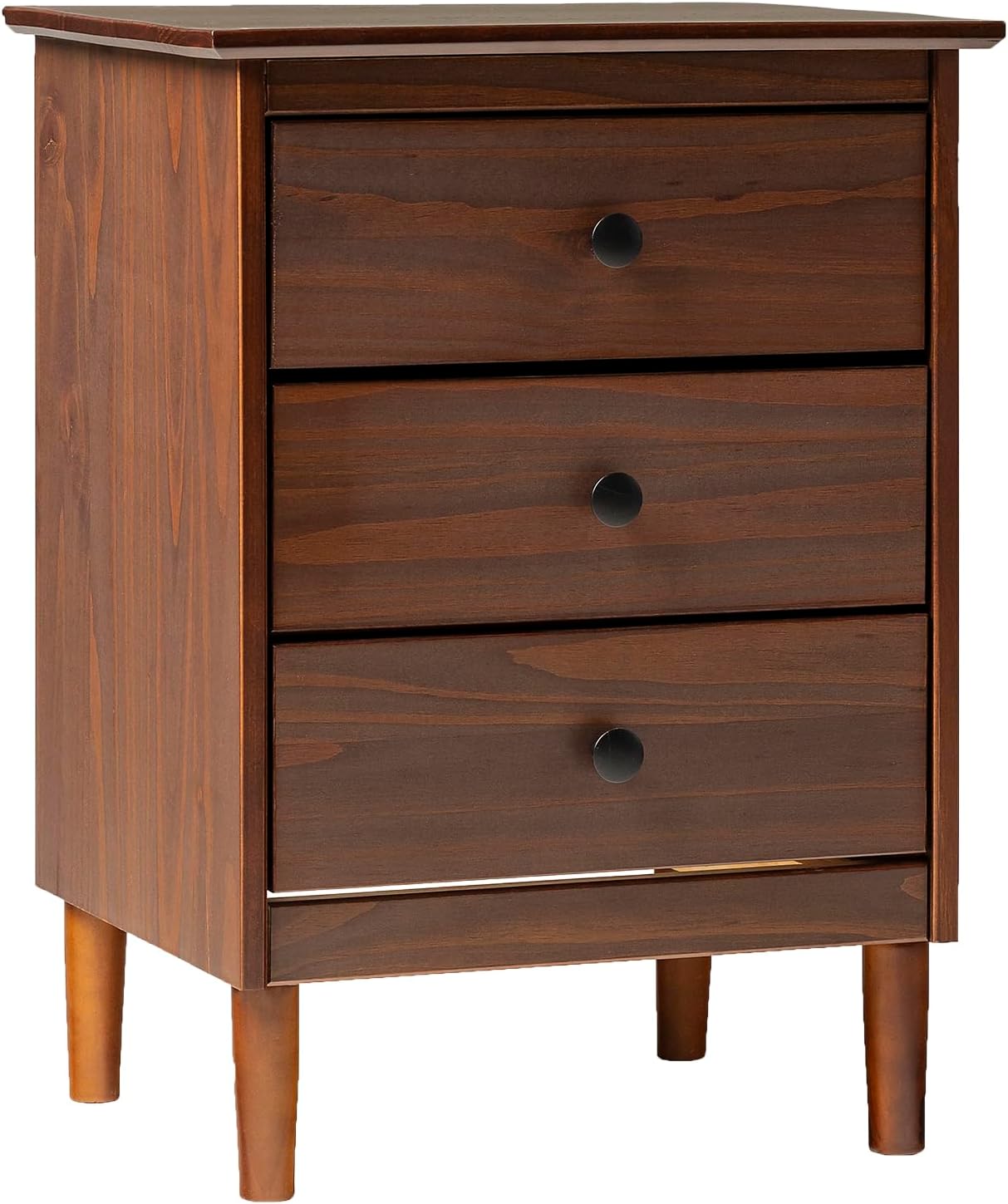Modern 3 Drawer Simple Wood Nightstand