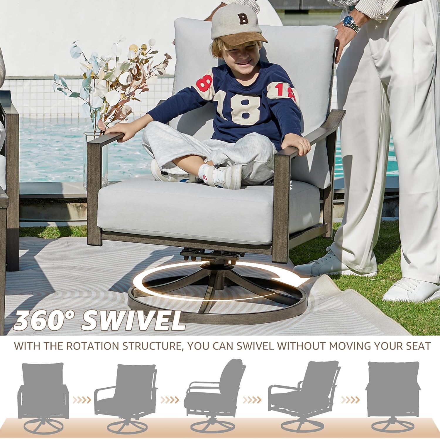 natural expression garden chair light grey