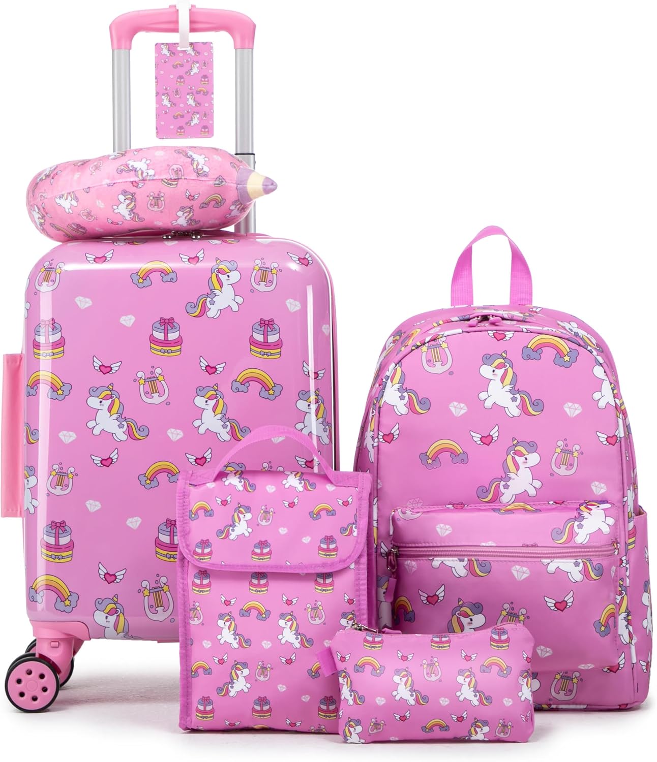 Rosamo 16’’ Kid’s Luggage Set with Spinner Wheels,