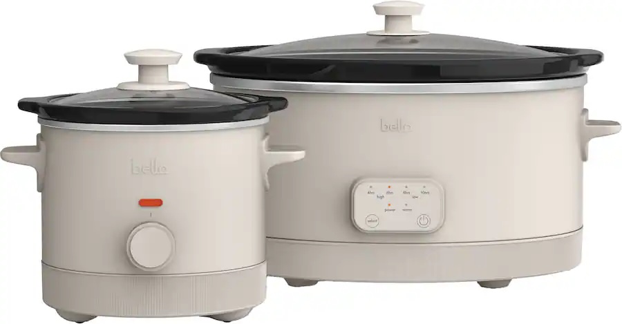 Bella Slow Cooker Set - Heavy Duty Duo, Includes Two Cookers