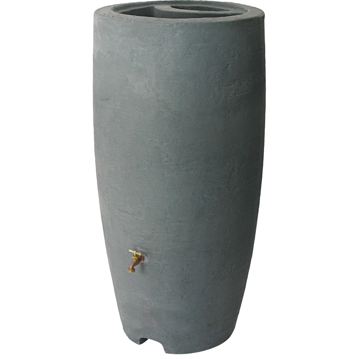 Size 80 gallon Color Black athena plastic rain water vollection drum barrel black 80 gallon