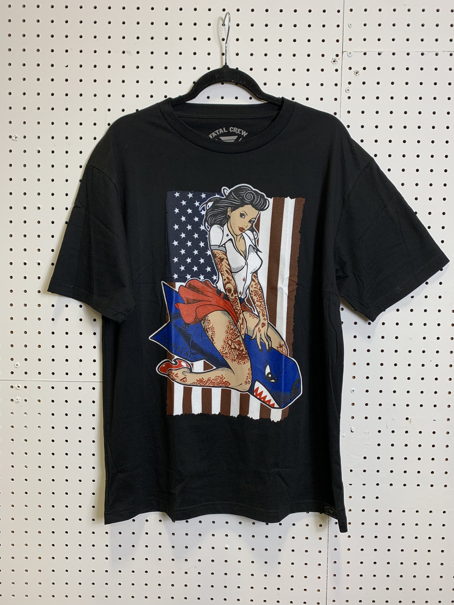 Fatal Clothing Black Large T-shirt Bombs Away
