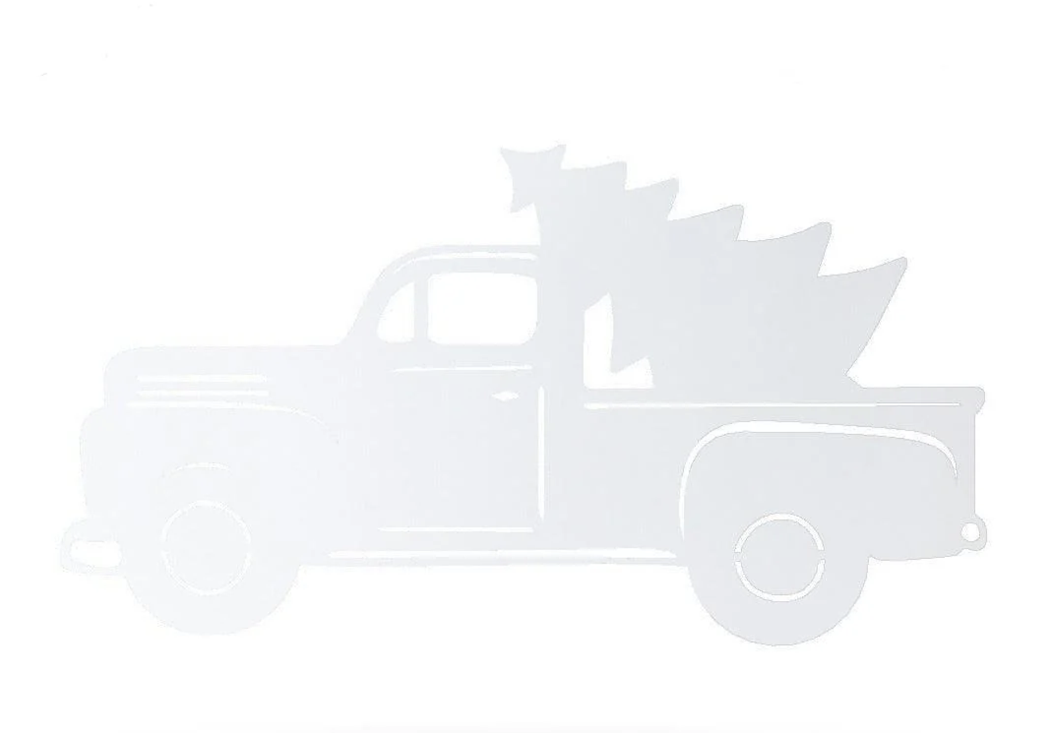 Riverside Designs Christmas Truck | Winter Metal Wall Art Holiday Steel Decor | Made in USA | Multiple Colors and Sizes (White, 24)