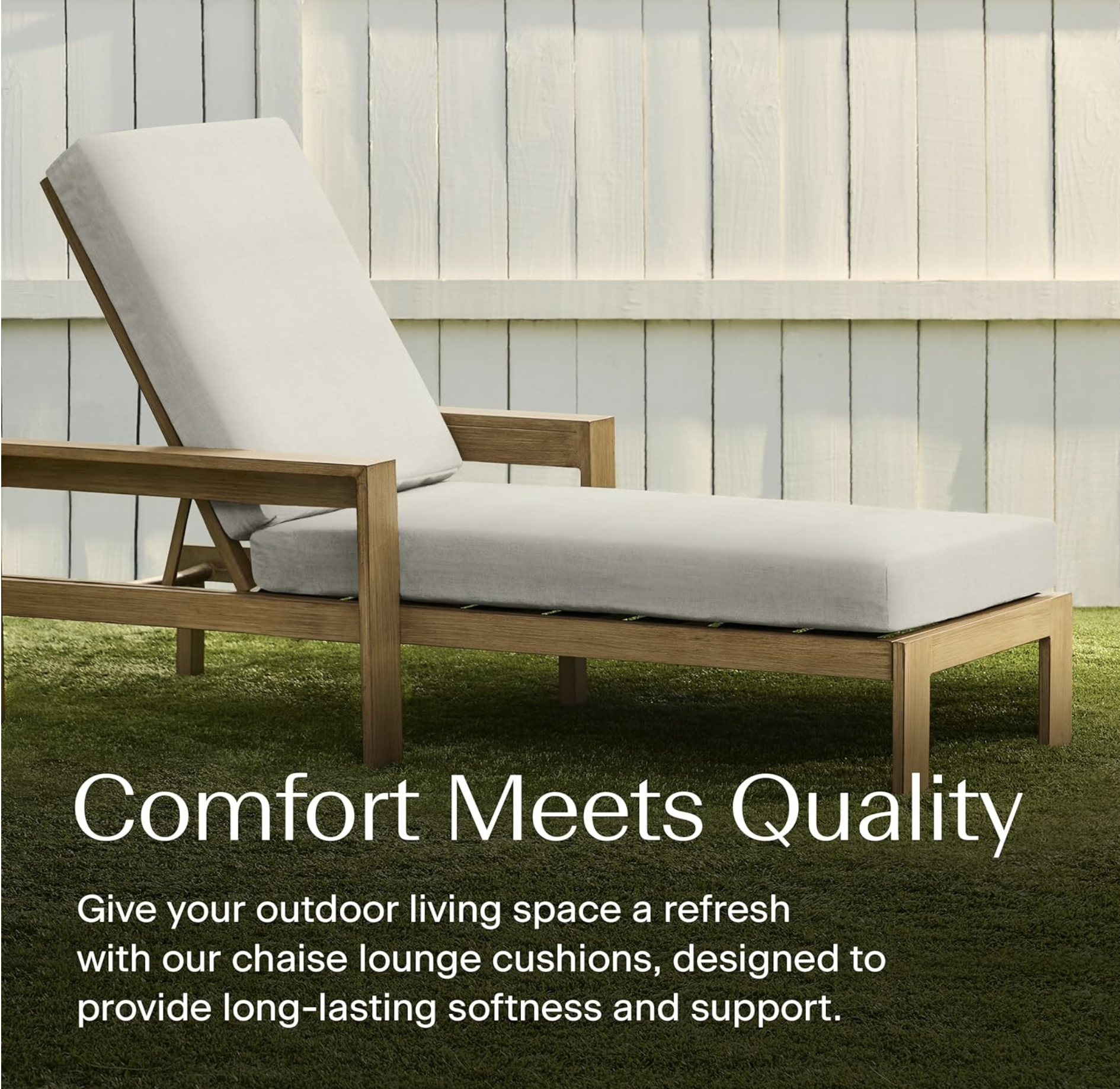 Honeycomb Outdoor Chaise Lounge, 22.5 x 70, Stripe Poolside Chair Cushion for Patio Furniture