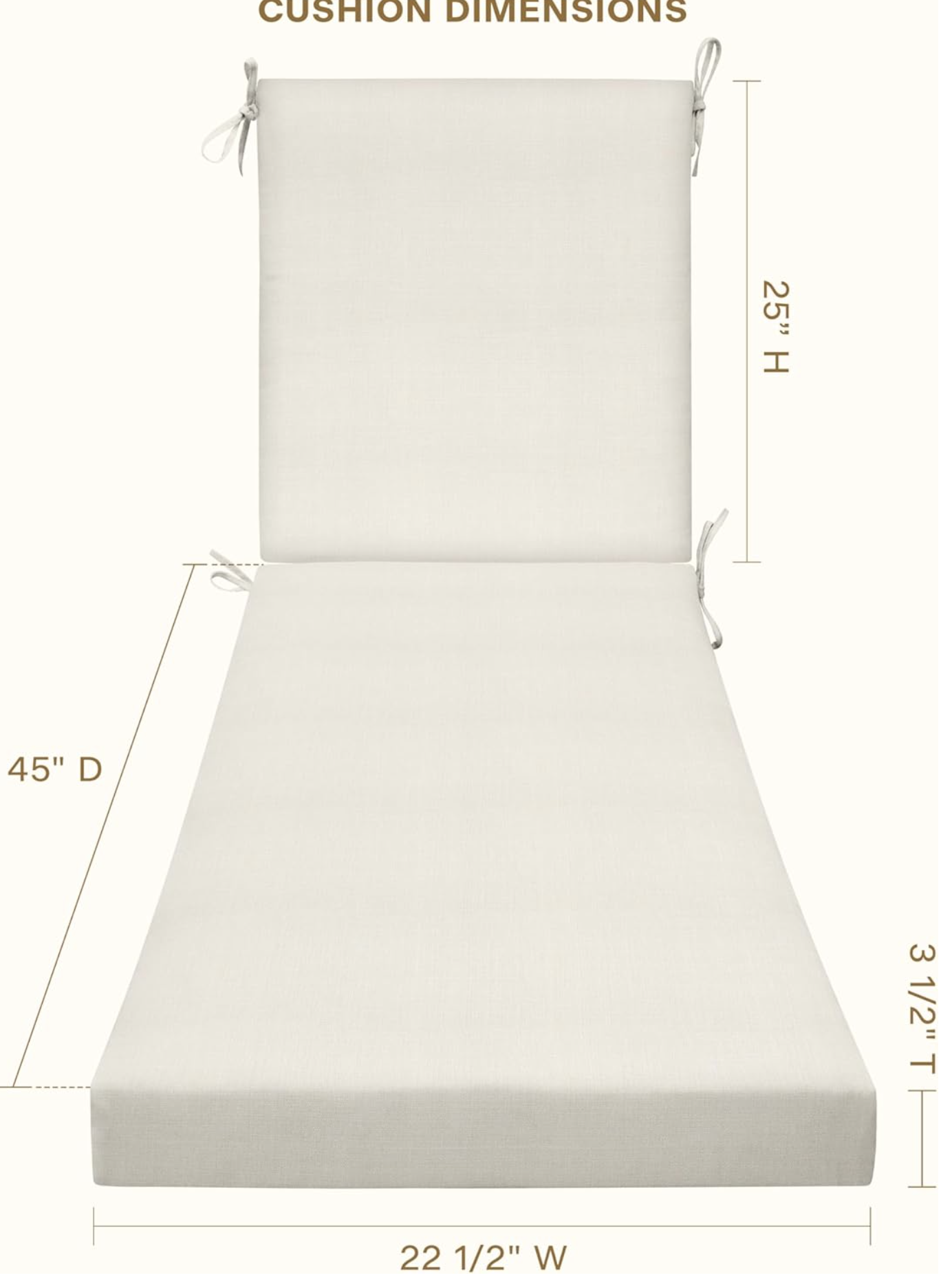 Honeycomb Outdoor Chaise Lounge, 22.5 x 70, Stripe Poolside Chair Cushion for Patio Furniture