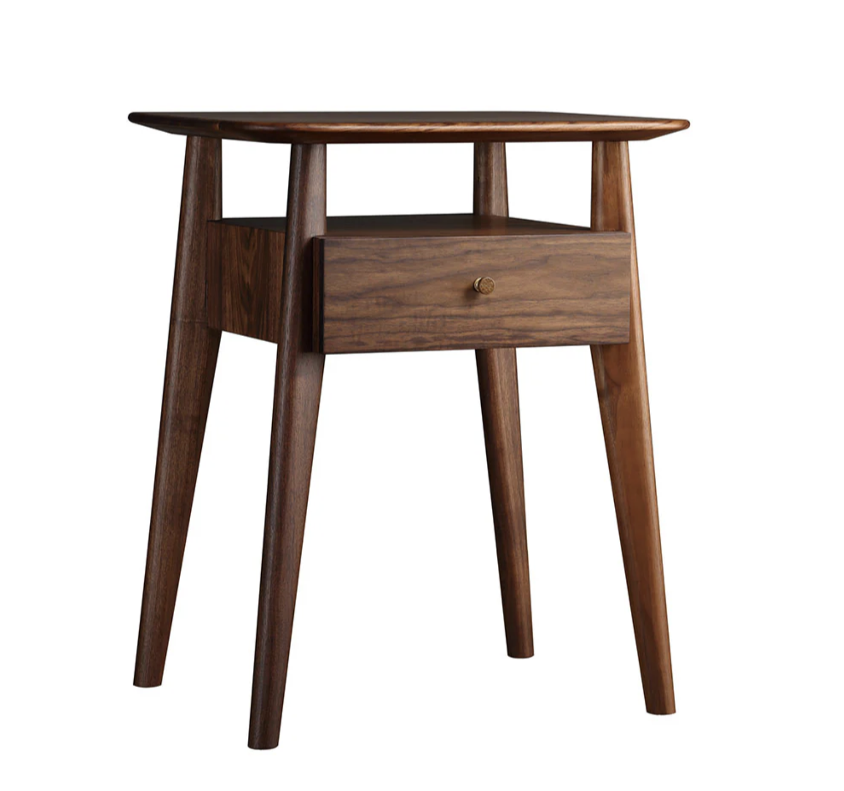 Walnut Grove 1-Drawer Solid Wood Nightstand