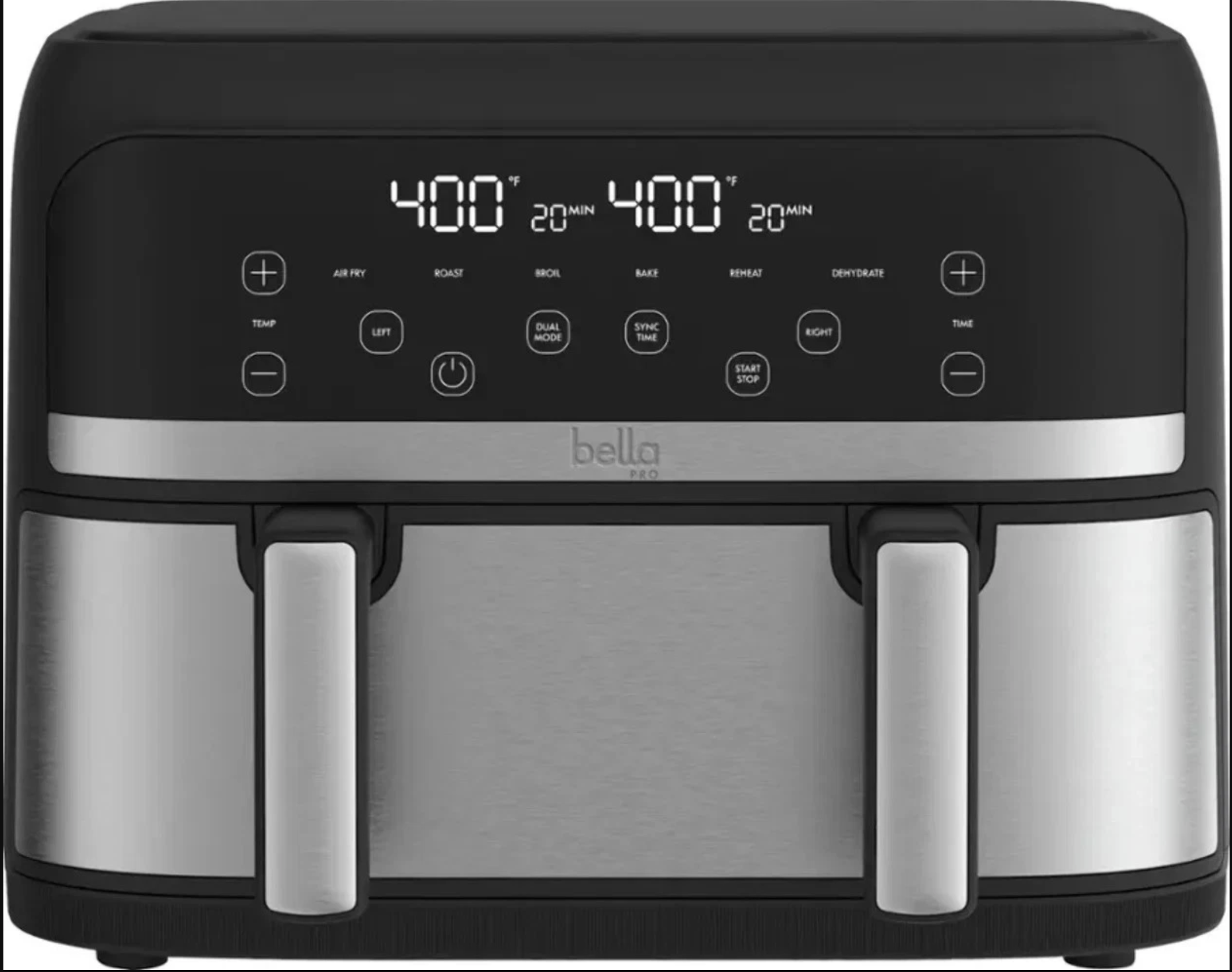 4-qt. TriZone Touchscreen Air Fryer with Dual Flex Basket, Stainless Steel