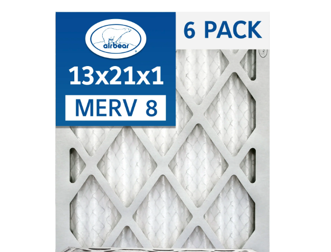 Pack of 6 Size 13x21x1 MERV 8 Air Filter (6-Pack)