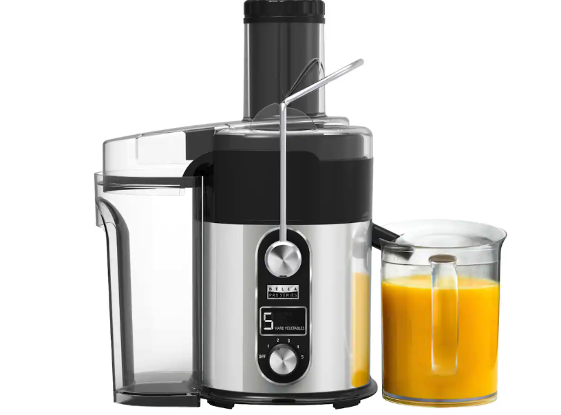 bella PRO - 5-Speed Centrifugal Digital Juice Extractor - Stainless Steel