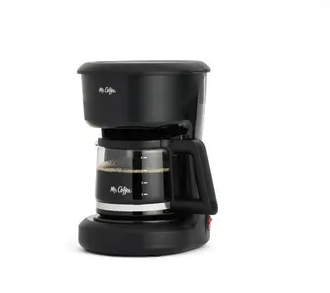 Mr. Coffee 5-Cup Switch Coffee Maker Black: Small Drip Coffee Machine, Electric, Paper Filter, 25 oz Capacity