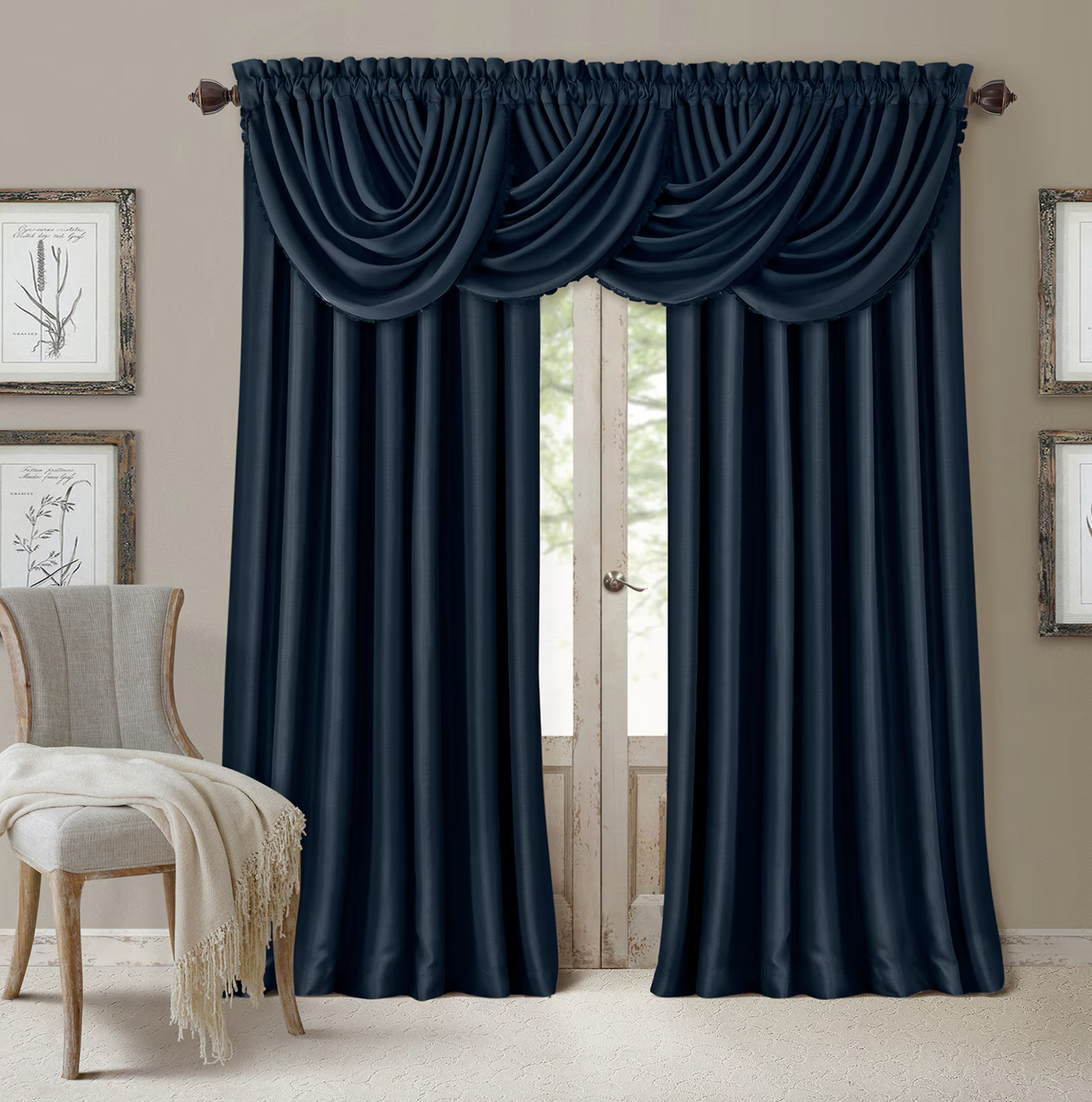 Threadmade All Seasons Rod Pocket Back Tab Blackout Single Curtain Panel COLOR ANTIQUE GOLD ,❗