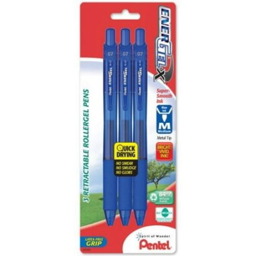 2pqtPentel EnerGel-X Retractable L iquid Gel Pen 07mm Medium L