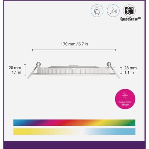 Wiz 6 In. New Construction/Remodel LED Color Canless Smart Downlight 604728