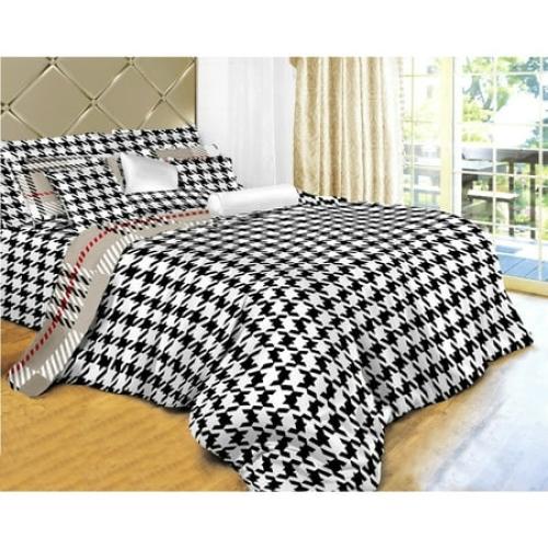 Twin Size Duvet Cover Sheets Set - Houndstooth Check