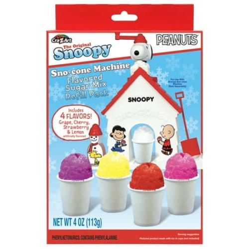 Cra-Z-Art Peanut's Snoopy Sno-Cone Maker Refill pack, 4 Flavors, Suitable for Ages 6 Years Old