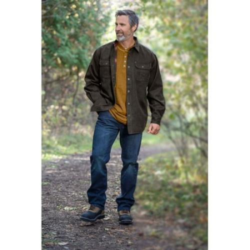 Barley XL Legendary Whitetails Men's Journeyman Flannel Lined Shirt Jacket Water Resistant Waxed Cotton