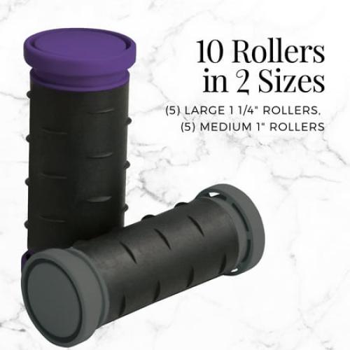 10pcs Color black Remington Travel Size Professional 1.25 Compact Ceramic Hot Hair Rollers, 10 Piece Set, Anti-Static Technology, Ionic, Black