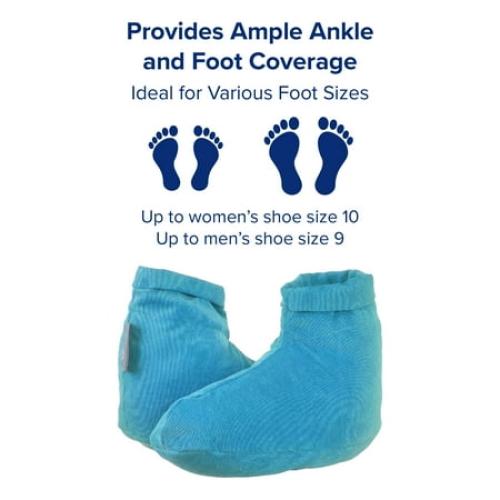 Bed Buddy Foot Warmers with Aromatherapy, Heated Slippers for Adults, Lavender & Mint Scent, Blue, 1 Count