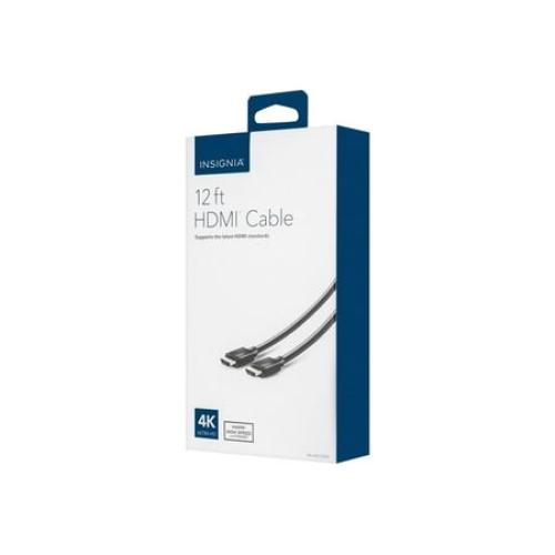 Insignia NS-HG12505 - HDMI cable - HDMI male to HDMI male - 12 ft - triple shielded - black - 4K support