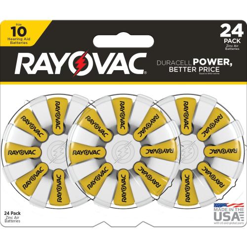 Rayovac Size 10 Hearing Aid Batteries (24 Pack) Size 10 Batteries