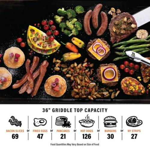Blackstone Original 4-Burner 36 Propane Omnivore Outdoor Griddle with Hood and Folding Side Shelves ( scratch’s see the pictures )