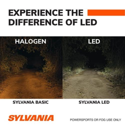 Sylvania H7 LED Fog Light and Powersport Bulb, 2 Pack, Compatible with Multiple Cars