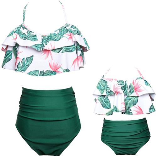 Baby Girls Bikini Swimsuit Set Family Matching Mother Girl Swimwear Baithing Suit