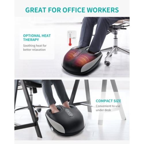Nekteck Foot Massager Machine with Heat, Deep Kneading Shiatsu Foot Massager with Air Compression, Soothe Muscles, Multiple Massage Modes & Adjustable Intensity Christmas Gifts for Her & Him