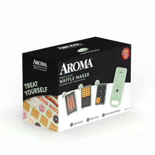 Aroma Swap & Flip Waffle Maker, New