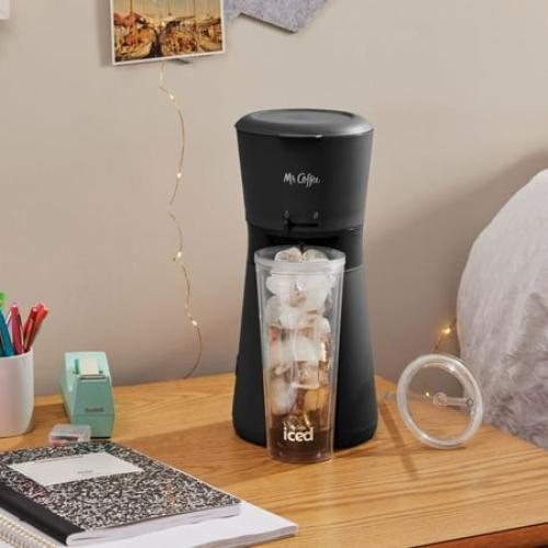 Mr. Coffee Iced Coffee Maker with Reusable Tumbler and Coffee Filter, Black
