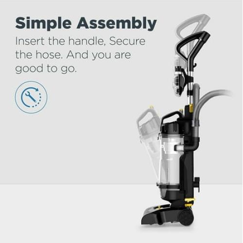 EUREKA NEU181D PowerSpeed Lightweight Powerful Upright Vacuum Cleaner for Carpet and Hard Floor, Pet Turbo, Black,Yellow