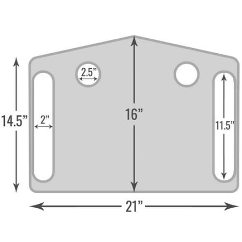 Grey DMI Walker Tray with 2 Cup Holders, 21 x 16 in Fits Standard Folding Walkers, Gray – Slide-On, Raised Edges