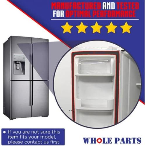 Whole Parts Refrigerator French Door Gasket (Black) Part # W11368721 - Replacement & Compatible with Some Amana, Jenn Air, Kenmore, Kitchen Aid, Maytag and Whirlpool Refrigerators