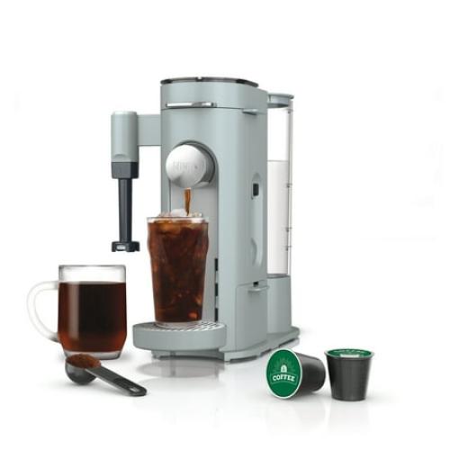 Ninja Pods & Grounds Specialty Single-Serve Coffee Maker  K-Cup Pod Compatible  Built-In Milk Frother  PB051GB  Glacier Blue