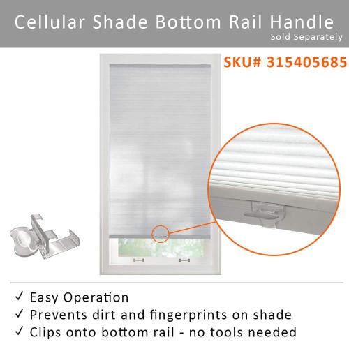 Home Decorators Collection Shadow White Cordless Blackout Cellular Shades for Windows - 31 in. W x 48 in. L (Actual Size 30.75 in. W x 48 in. L)