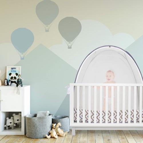 KinderSense Baby Crib Safety Tent - Pop-up See-Through Crib Net with Mosquito Net