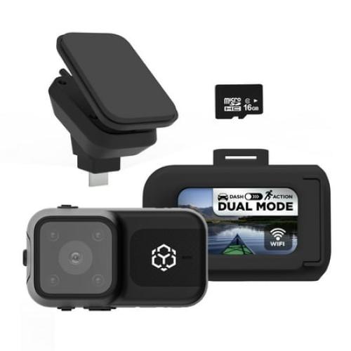 YADA BEON PLUS 1080P Dash Cam Body Cam 2-in-1, Voice Control Enabled, App Compatible for Wireless Video Access, 680mAh Battery, BEON1BK
