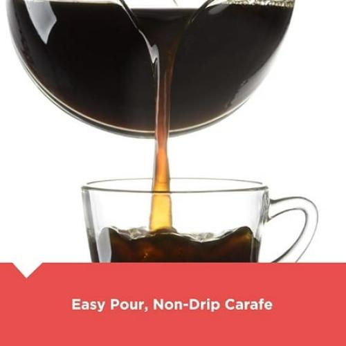 BLACK DECKER 12-Cup Switch Coffee Maker, Easy Pour Carafe, Removable Filter Basket, Permanent Filter