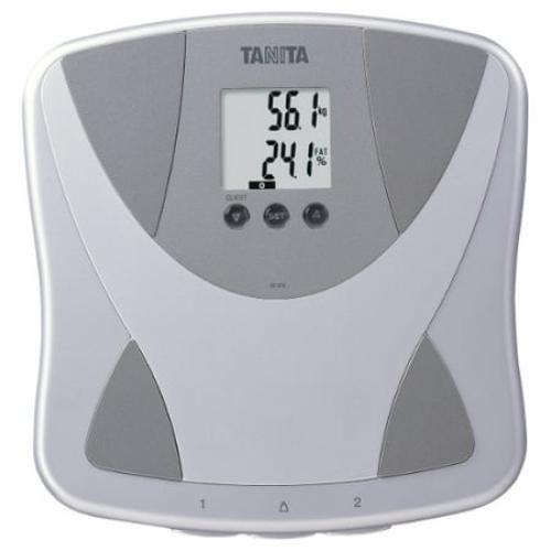 Tanita Body Fat & Water Percentage Scale, Silver/Grey