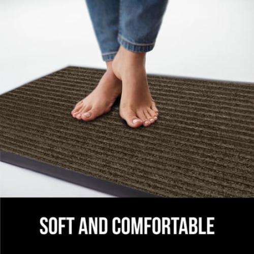 GORILLA GRIP Door Mat, Waterproof, Traffic Guard Commercial Office Doormat, 72x48, Brown