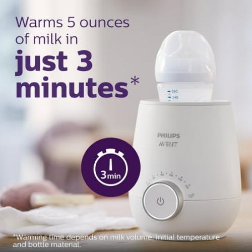 Philips Avent Fast Baby Bottle Warmer with Smart Temperature Control and Automatic Shut-Off SCF358/00
