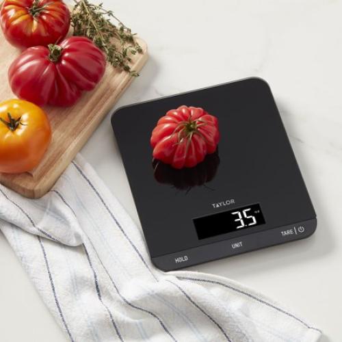 Taylor 33 LB Kitchen Glass Digital Scales Black