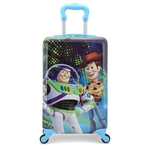 Disney Toy Story 20 Hardshell Luggage - Woody Buzz Cute & Durable Hard-side Suitcase for Travel with Spinner Wheels 20x12x8